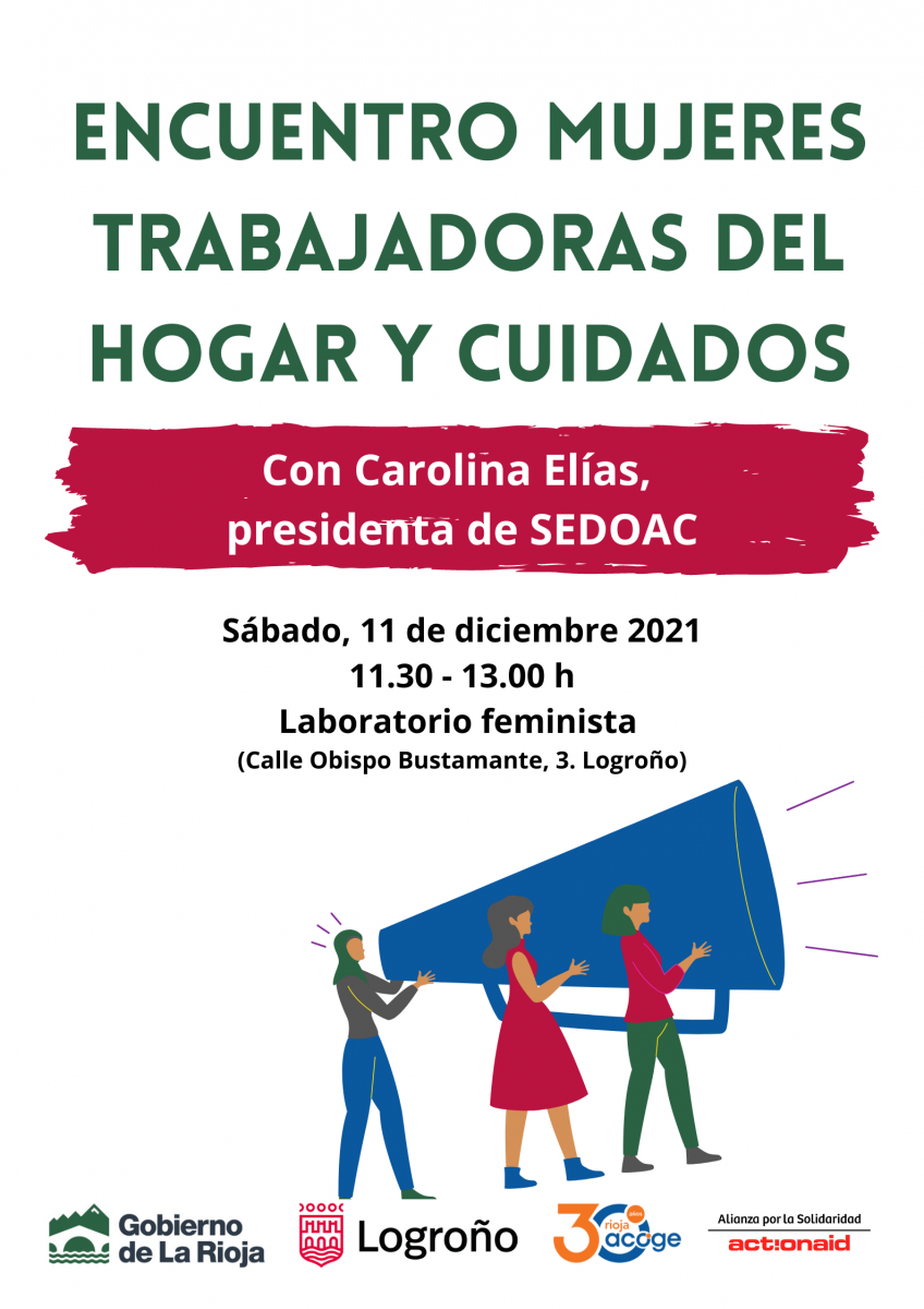 Visita de la presidenta de SEDOAC al grupo de trabajadoras de hogar y cuidados en Logroño