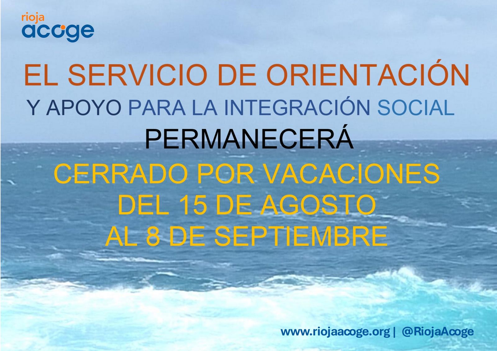 Vacaciones del Servicio de Orientación 