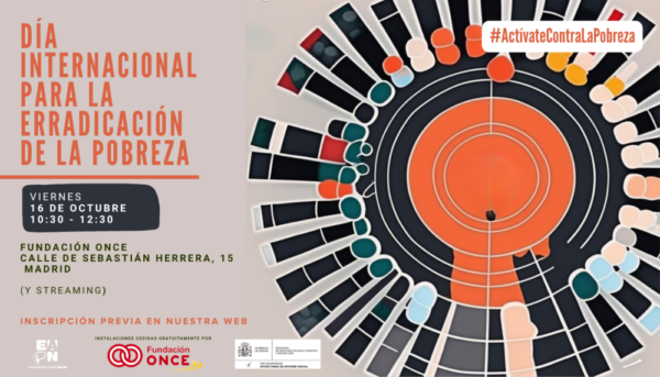 Cartel con información del Acto con motivo del Día Internacional para la Erradicación de la Pobreza